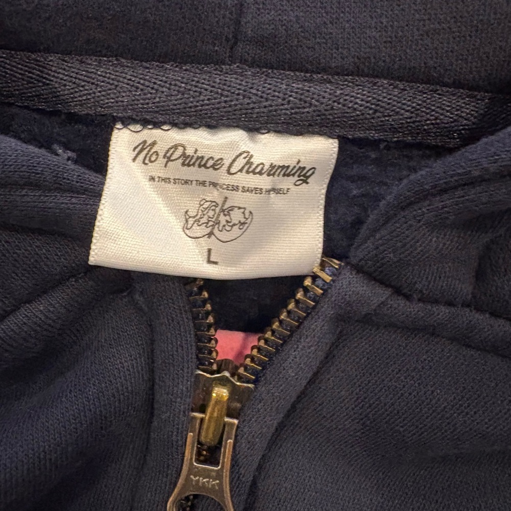 “No Prince Charming” Navy Hoodie - Brand New Without Tags - Sold Out Online - Picture 8 of 8